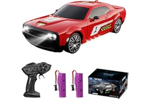 Teeggi RC Drift Car 1:20 zdalnie sterowany samochód dla dzieci, chłopców, 2,4 GHz Racing Cars ze światłami LED, 15 km/h, 4WD, zdalnie sterowany samochód wyścigowy, zabawka na prezent