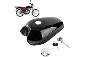 Universell motorcykel bränsletank 9 l bränsletank kapacitet svart retro bränsletank med lockbrytare CG125 universell standard