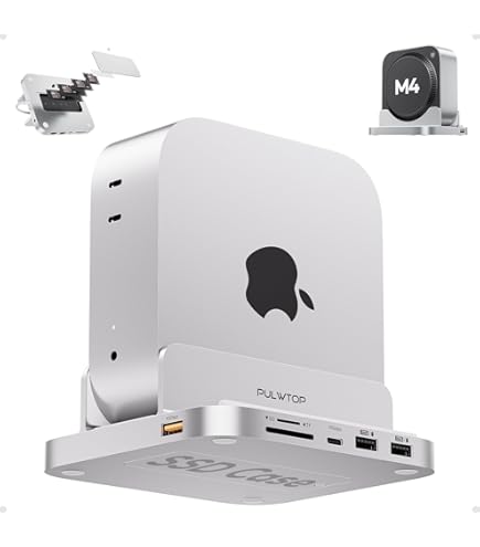 Mac mini Hub M1 M2 with M.2 SSD Enclosure (NOT for M4 2024), 8-in