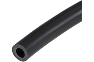 sourcing map - Tubo per carburante in gomma, diametro 4 mm, diametro 7 mm, diametro esterno 1 m, colore: Nero