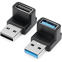 System-S Cavo Adattatore USB 3.0 Con Angolo 90° – Femmina A Maschio, 23 Cm, Connettore Orientato Verso L'Alto, Colore Nero - 3