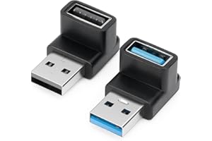 AIYEEN Adapter USB 3.1 90 stopni (2 sztuki), łącznik kątowy w górę i w dół, szybkie ładowanie OTG