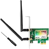 Buitrea Scheda WiFi PCIe con Bluetooth 4.2, Fino a 1167 Mbit/s, Doppio Banda (5G + 2.4G) Wi-Fi Gigabit Scheda WiFi, Scheda di