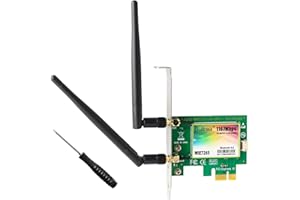 BUITREA Carte WiFi 5 PCIe AC 7265, Bluetooth 4.2, Jusqu'à 1167 Mbit/s, Adaptateur Bi-Bande Carte WiFi pour PC Windows 11/10/8.1/7(32/64Bit)