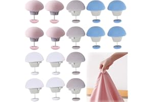 Azlanway Duvet Clips to Keep Duvet in Place, 16 Pcs Non Slip Duvet Cover Clips Set, Duvet Pins for Bedding, Blankets, Sheets, and Curtains Mushroom Shaped Quilt Holders