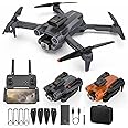 Drone with Dual 4K Camera for Adults | WiFi FPV RC Quadcopter with 1 Batteries | Live Video, Altitude Hold, 360° Flip, Headless Mode, One Key Takeoff & Carry Case DN9