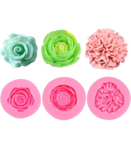 Lot De 4 Moules En Silicone 3D En Forme De Tulipe En Résine