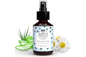 BELLY OUR MUTUAL FRIEND Belly Spray para el Cuidado de la Piel para Perros con Aloe Vera y Manzanilla - Fórmula Vegetal Que Protege la Piel de tu Perro - Previene Las Irritaciones, 100ml