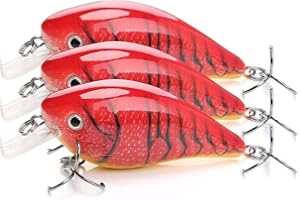 DA DECOY ANGLING Floating Crankbait Lures Lifelike Artificial - Hard Wearing Sharp Treble Hooks - Realistic Durable Fish Scale Patterns - Predator & Pike Fishing Bait