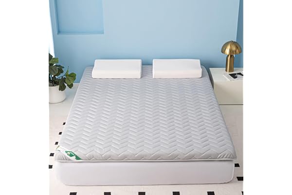 Grey/5cm,70x170cm,LDLCYCN Golv Futon Bäddmadrass Topper Tjockare 5 cm / 8 cm Japansk Futon Madrass Andningsbar Bekväm Vikbar Campingmadrass Tatami Matta Liggunderlag för sovsalar