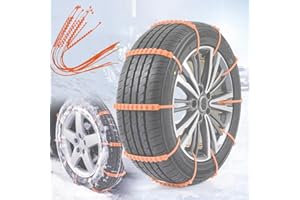 IZOSEN 10 PCS Car Snow Chains, Portable Universal Emergency Anti Skid Car Tire Nylon Chains