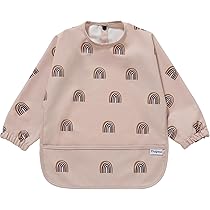 Baby Girl Bibs Long-Sleeve Baby Bib With Food Catcher