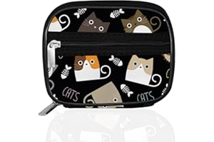 Serfeymi Pilulier Semainier Pilulier Medicaments 7 Jours Semainier Medicament Boîtes à Pilules de Voyage Avec étui à Fermeture éclair pour la Médecine, la Vitamine, le Supplément - Noire 03