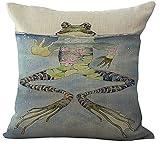 tashermanstore 18 x 18 Pulgadas Decorativo Cotton Linen Cuadrado Manta Funda de Almohada...