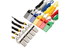 Hipat Fischietto, Fischietti Sportivi con Cordino, Fischietto dal Suono Forte E Nitido Ideale per Allenatori, Arbitri E Ufficiali di Gara