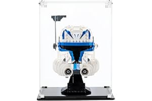 icuanuty Vitrine Schaukasten für Helm, Acryl Vitrine für 75349 / 75350 / 75351 / 76251 (20x20x25cm) (Nur Vitrine) (1 Stück)