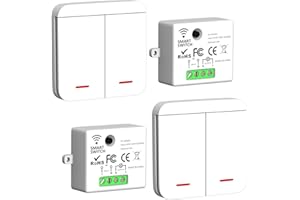 ARCELI Interrupteur Sans fil - Kit 433Mhz avec Émetteur Radio et Récepteur 2200W/10A, Système d'Éclairage RF Mural
