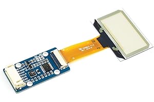 Waveshare 1.51inch Transparent OLED Display Module I2C SPI Embedded Driver SSD1309 Chip 128×64 Pixels Light Blue Color Display OLED for Raspberry Pi/Arduino/STM32, Full Viewing Angle