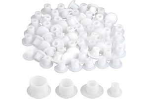 KATSLYN 120PCS Screw Hole Covers,Plastic Plugs for Holes,Plastic Screw Caps White,ScrewCaps,Screw Covers Caps,4 Sizes Pieces Plastic Hole Plugs for Furniture Door Cabinet Cupboard Shelves(5mm/6mm/8mm/10mm)