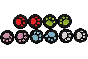 TIMORN Joystick Kappen,Schutzkappen Schutzkatzenpfote Art Silikon Abdeckung Controller Joystick Thumb-Stick Grip Cap für PS4 PS3 PS2 Xbox One / 360 Game Controller(5 Paare)