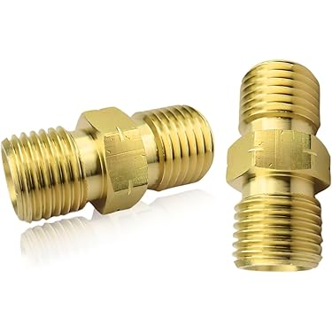 Lot De 2 Raccords De Tuyau De Gaz 1/2" Flare Vers Filetage Gauche 1/4