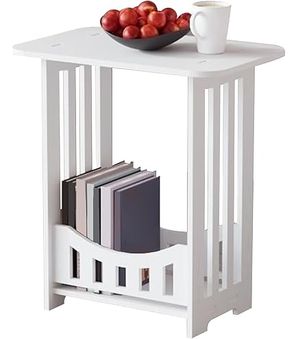 Tavolino Da Caffè Triangolare Sibilla - Legno Di Eucalipto E MDF, Marrone Chiaro, 43x38x39 Cm - Foto 3