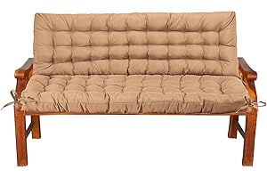 FAMIROSA Coussin de banc de jardin, imperméable et résistant aux UV, pour banc de jardin, balancelle hollywoodienne, pour l'intérieur et l'extérieur, kaki, 150 x 100 cm
