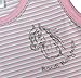 BONDI "Brilliant Pony" baby girls top stripes with lace stretch-cotton (rose/gray)