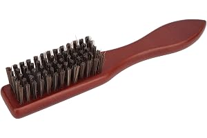 Jelquix Barber Fade Brush Slitstark Mjuk Nylon Komposit Trä Design för Män Salon Hemmabruk