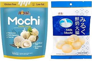 HAMEDIS Royal Family Mochi - Korean Cuisine - Glutenous Rice Treats - 2 packs - Halal (MILK/VANILLA)