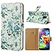 Produktbild delightable24 Schutzhülle Case Bookstyle für Samsung Galaxy S5 / S5 NEO Smartphone - Fresh Flowers Edition