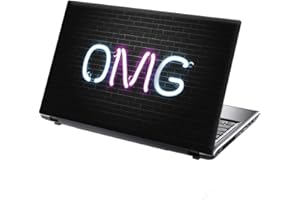 15.6 INCH TAYLORHE SKINS TaylorHe 15.6 inch 15 inch Laptop Skin Vinyl Decal with Colorful Patterns and Leather Effect Laminate MADE IN England Neon Lights OMG