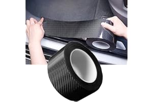 MOXAMO Pegatinas De Umbral De Puerta De Coche 10M, Protector de Borde de Puerta de Fibra de Carbono Etiqueta Antiarañazos - Antidesgaste,Rayado Y Fuerte Capacidad Viscosa