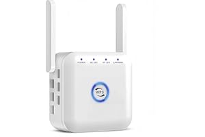 XIAOMGU 2024 Newest WiFi Booster, WiFi Extender, WiFi Repeater, Covers Up to 3650 Sq.ft and 45 Devices, Internet Booster - with Ethernet Port, Quick Setup, Home Wireless Signal Booster (White)