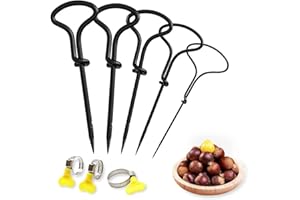 Beekeg 5-teiliges kastanienbohrer kinder set,1,5-5 mm kastanienbohrer,Kastanien Bastelset,Holzbohrer Hand, Bohrer für Kastanien,Mit 3-Klemme mit Griff