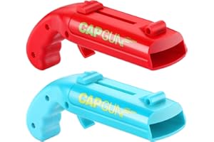 HUAQIAOXI 2 Pack Cap Gun Ouvre Bouteilles de Bière, Ouvre Bouteille de Pistolet, Pistolet Décapsuleur de tireur de lanceur drôle pour la fête à la maison, barbecue en plein air, jeu créatif, cadeau amusant (2)