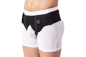 BeFit24 Cinturón para Hernia Inguinal Hombre con 2 Inserciones de Silicona Médica ajustables para uso izquierdo derecho o bilateral soporte compresivo alivio del dolor y prevención de estrangulamiento