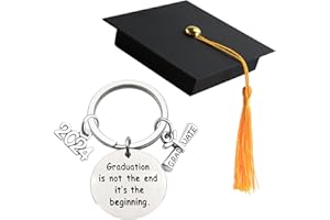 Metaparty Graduation Gifts for Her Graduation Presents for Him,Graduation Season Gift Stainless Steel Keychain Set，2024 Graduation Season Gift Graduation Gifts for Daughter Son(Keychain/B)