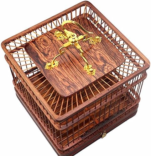 Pet Online Birdcage rosewood large-leafed pear Huanghua pets raised double bottom side of the cage ,b:21*21*26cm