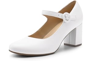 DREAM PAIRS Women's Mary Jane Heels Close Toe Dress Pumps Comfortable Office Work Dress Shoes for Women DWUMPU2528