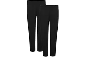 DECK AND BEACH Twin Pack School Uniform Full Elastic Waist Easy Pull Up Trousers - Ages 2-17 Years