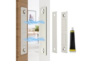 Jiayi Adhesive Magnetic Door Catch, 2 Pack Ultra Thin Door Magnet Dual Magnetic Cabinet Catches Slim Cupboard Magnetic Latch Powerful Drawer Magnets for Wardrobe Closet Door