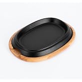 Lava D&ouml;k&uuml;m Oval Fajita Tabağı Kayın Servis Ahşabı &Ouml;l&ccedil;&uuml; 26x19cm.
