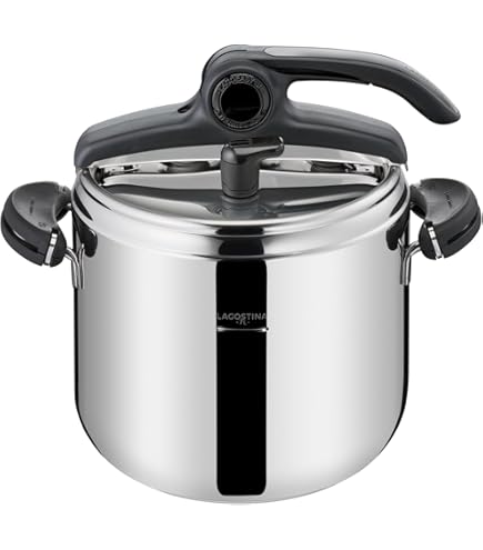 KITCHEN MOVE Autocuiseur à baïonnette 24cm 8L ILLICO en acier Inox avec panier cuisson, Silver KITCHEN MOVE Autocuiseur à baïonnette 24cm 8L ILLICO en acier Inox avec panier cuisson, Silver