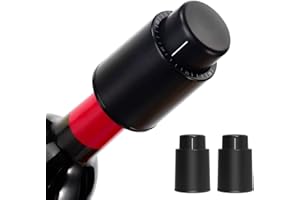 KnR Harmony Vakuum-Weindosen mit Zeitskalenverschluss 2 Stück echte Vakuum-Weinverschlüsse Wiederverwendbare Flaschenverschlüsse für Weinliebhaber