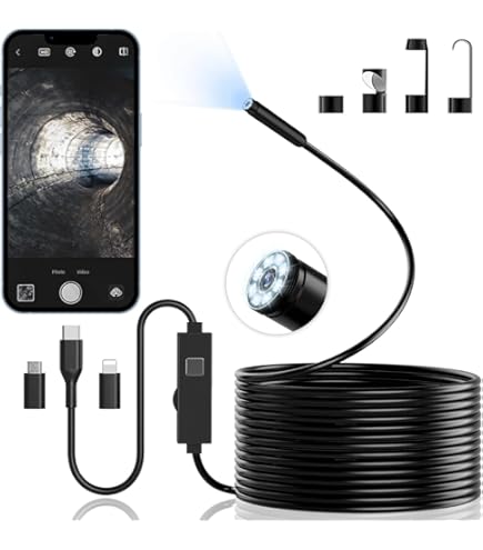 Endoskop Kamera 5m 1080P - USB-C Mit 8 LED Für IPhone & Android