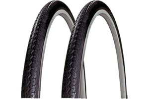 MICHELIN - Lot de Deux Pneus Tringles Rigides - Noir - Access Line - Adhérence et Longévité - pour Usage Quotidien