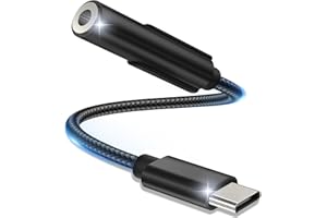 YUETUOL Adapter USB-C auf Klinke,USB C Klinke Adapter 3.5mm Kopfhörer,Aux USB C Audio Jack Typ C Adapter Dongle mit HiFi DAC für Samsung Galaxy S22 S21 S20 Note20,Huawei,iPad Pro,Pixel (Tiefschwarz)