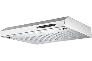 Cookology CVH600SS 60cm Stainless Steel Visor Cooker Hood - Slim Design - Slide Controls - LED Light - 217.6 m³/h Extraction - Stainless Steel
