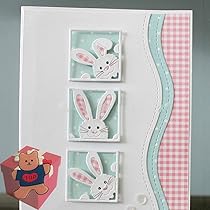 Découpe Métal Gaufrage 2 Matrices Découpe Lapin Pâques - Poinçons Métal Pour Scrapbooking, Cartes Et DIY Créatif Outil Scrapbooking Créatif